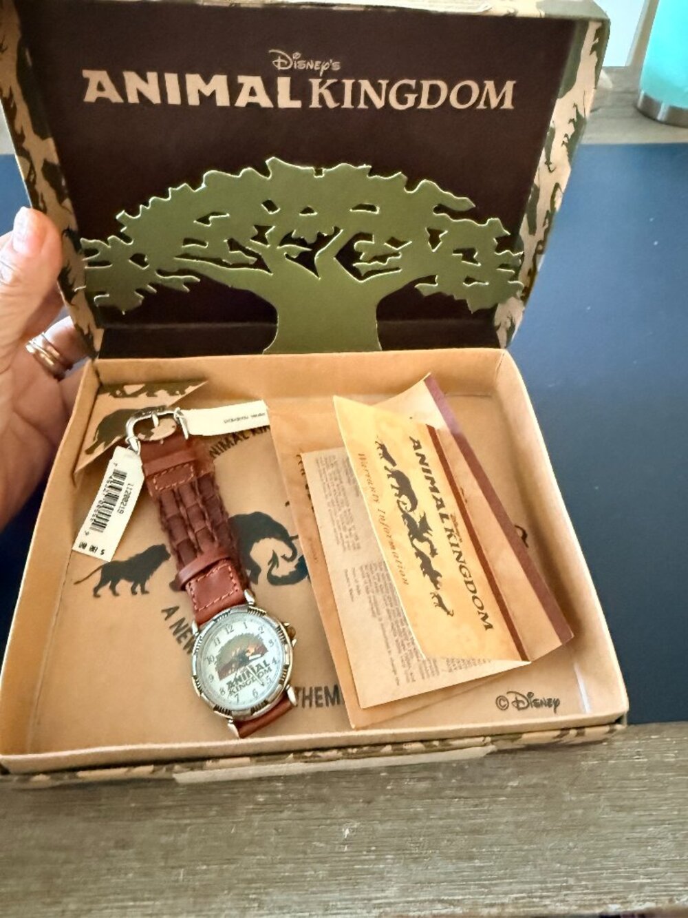 Disney's Animal Kingdom Theme Park Opening Commemorative Watch in Box